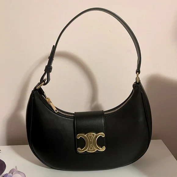 Celine | Bags | Celine Ava Triomphe Black | Poshmark